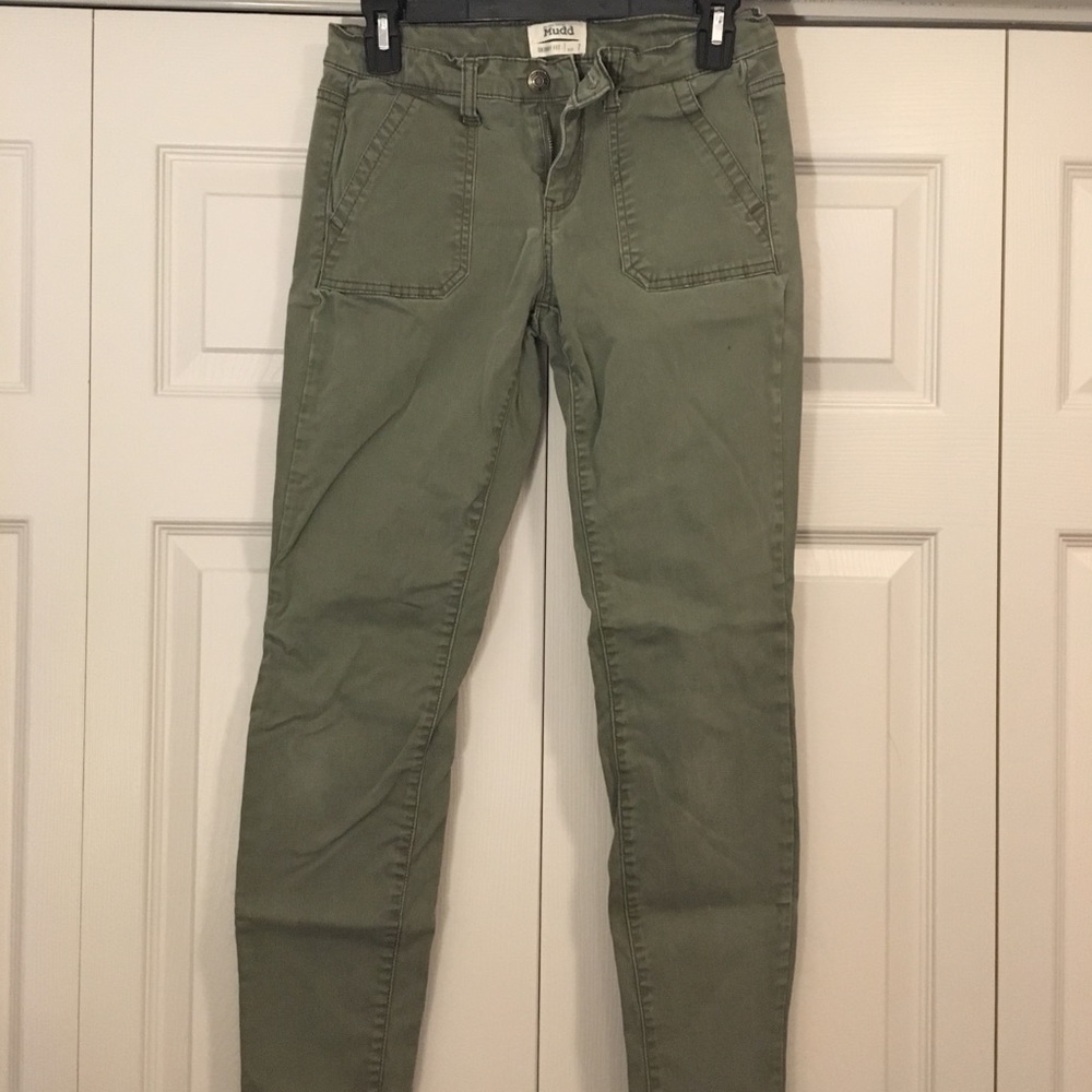 Army Green Skinny Pants